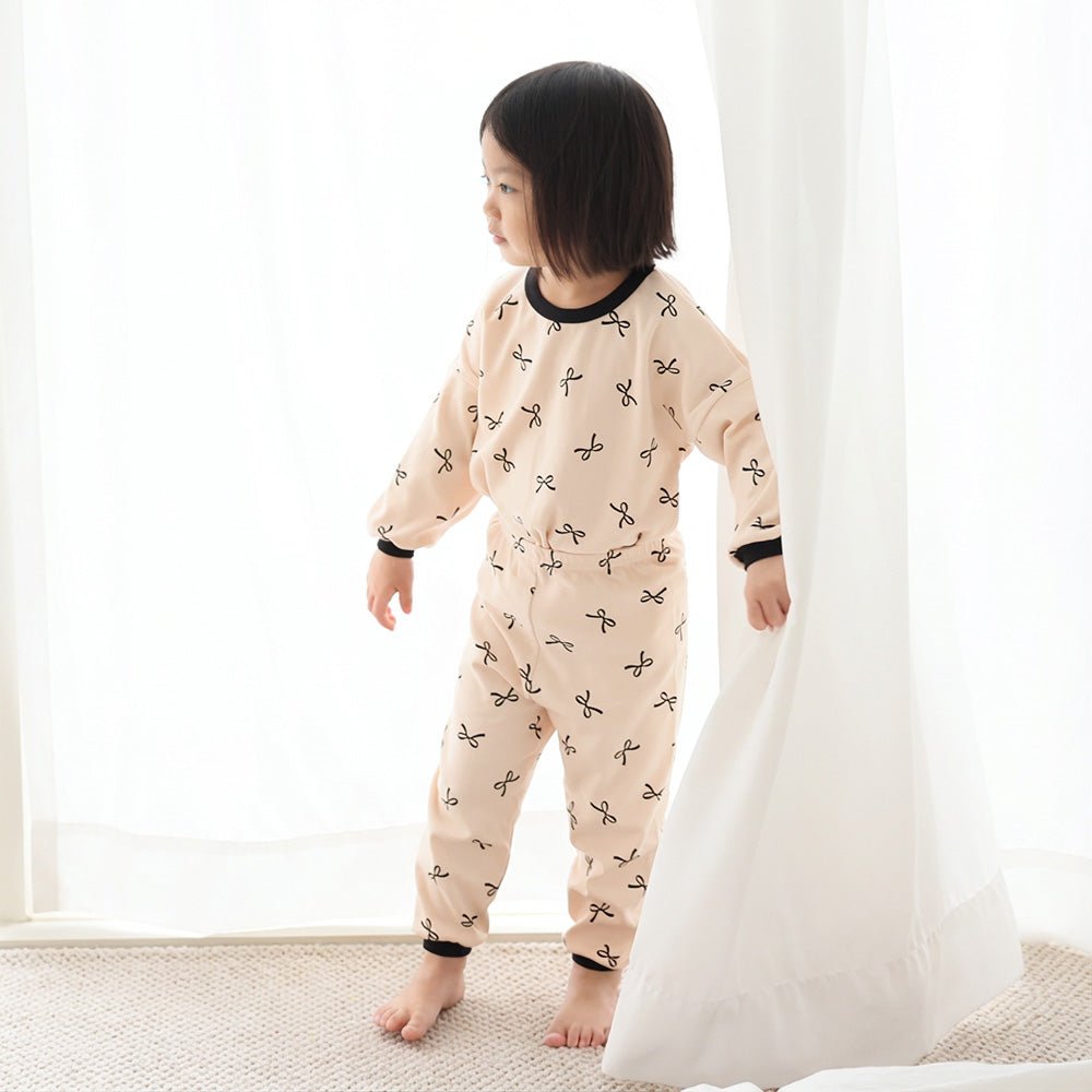 BabyRabbit Black Ribbon Long Sleeve Set - Zezebaebae