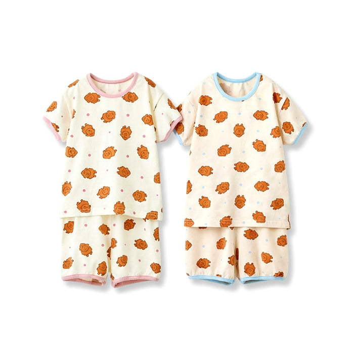 BabyRabbit Brown Poodle Short Sleeve Set