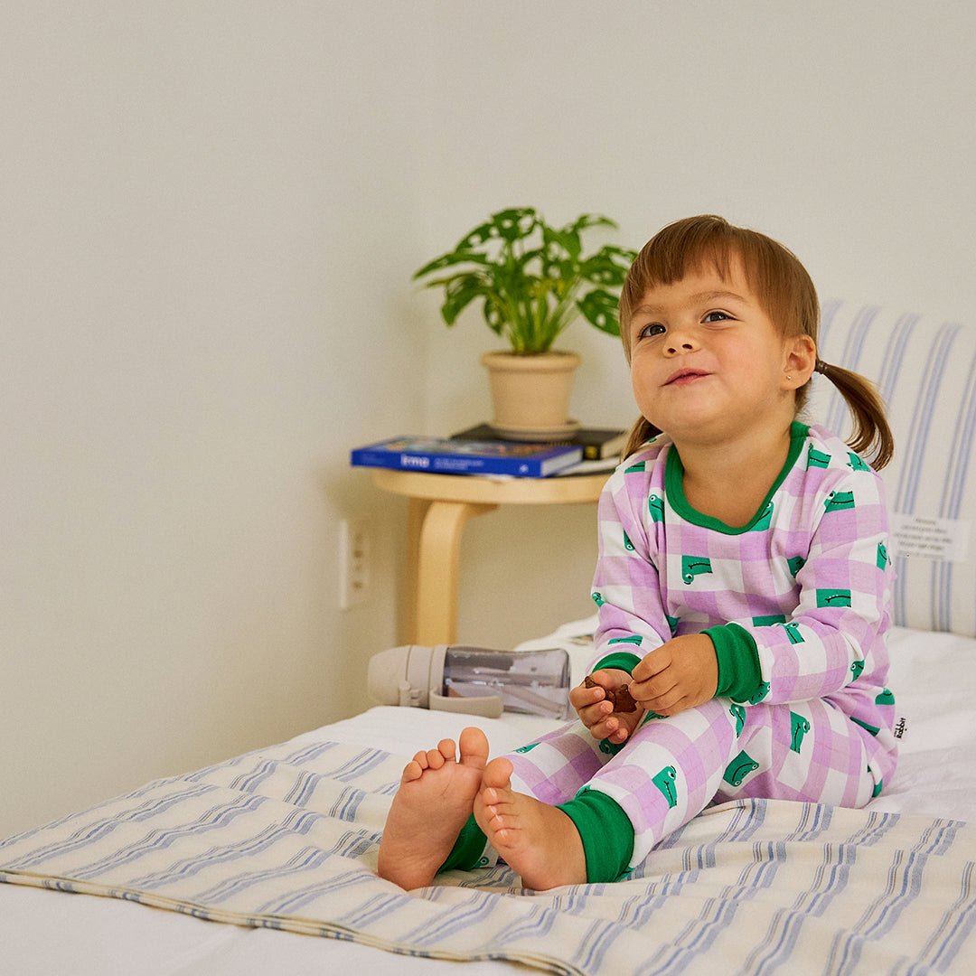 BabyRabbit Frog Checkered Long Sleeve set - Zezebaebae