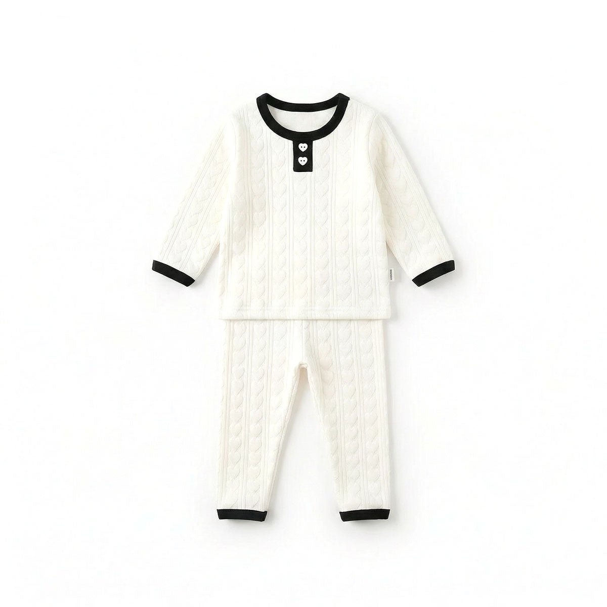 BabyRabbit Heart Jacquard Long Sleeve Set (Relaxed Fit) - Onzenna