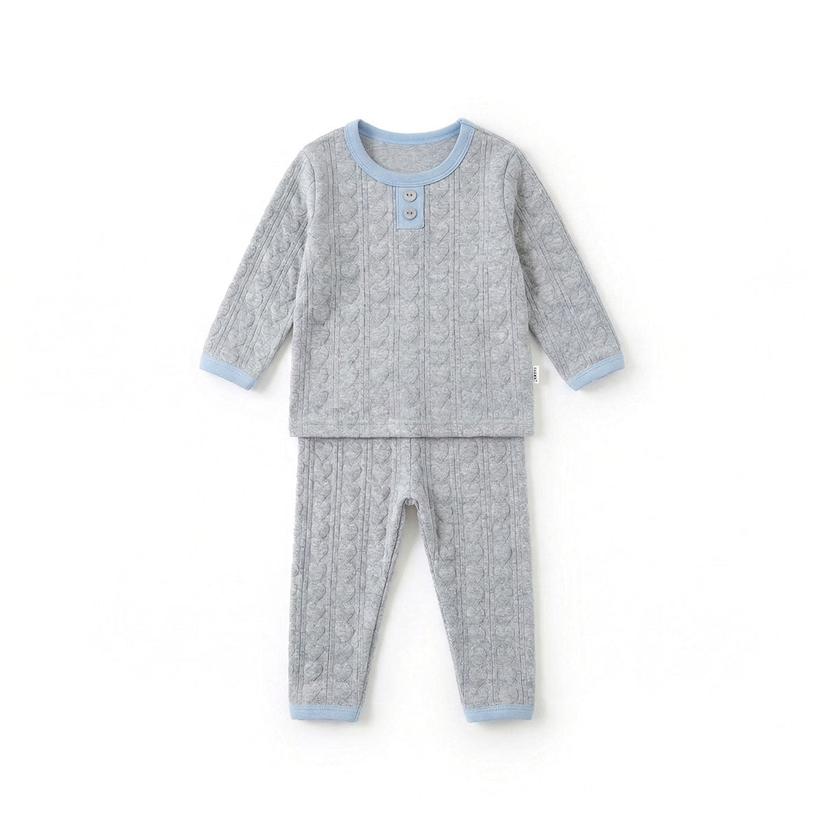 BabyRabbit Heart Jacquard Long Sleeve Set (Relaxed Fit) - Onzenna