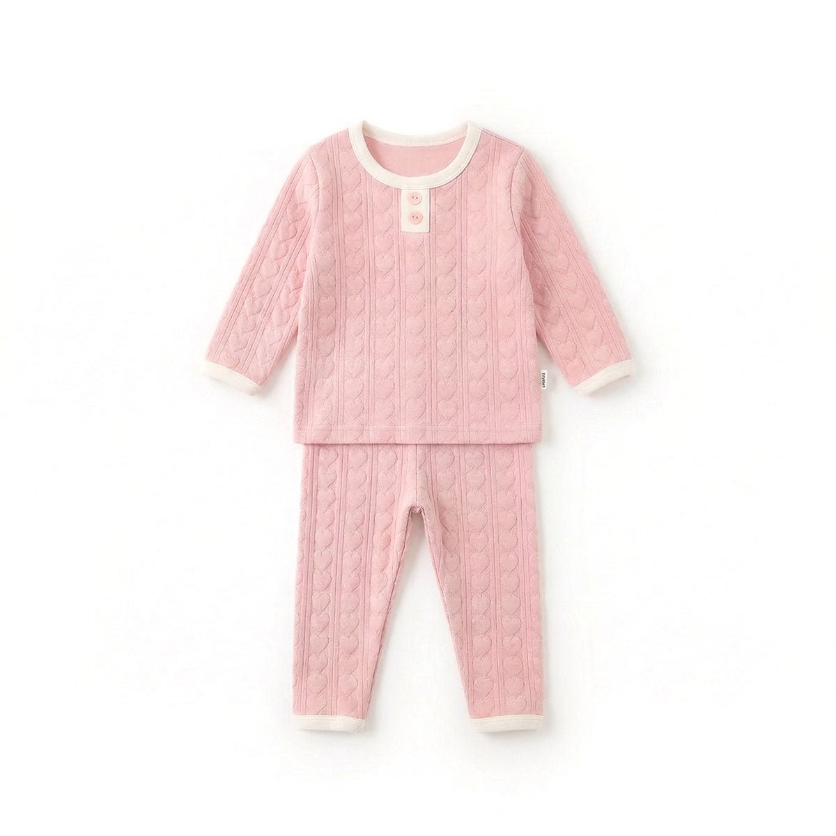 BabyRabbit Heart Jacquard Long Sleeve Set (Relaxed Fit) - Onzenna
