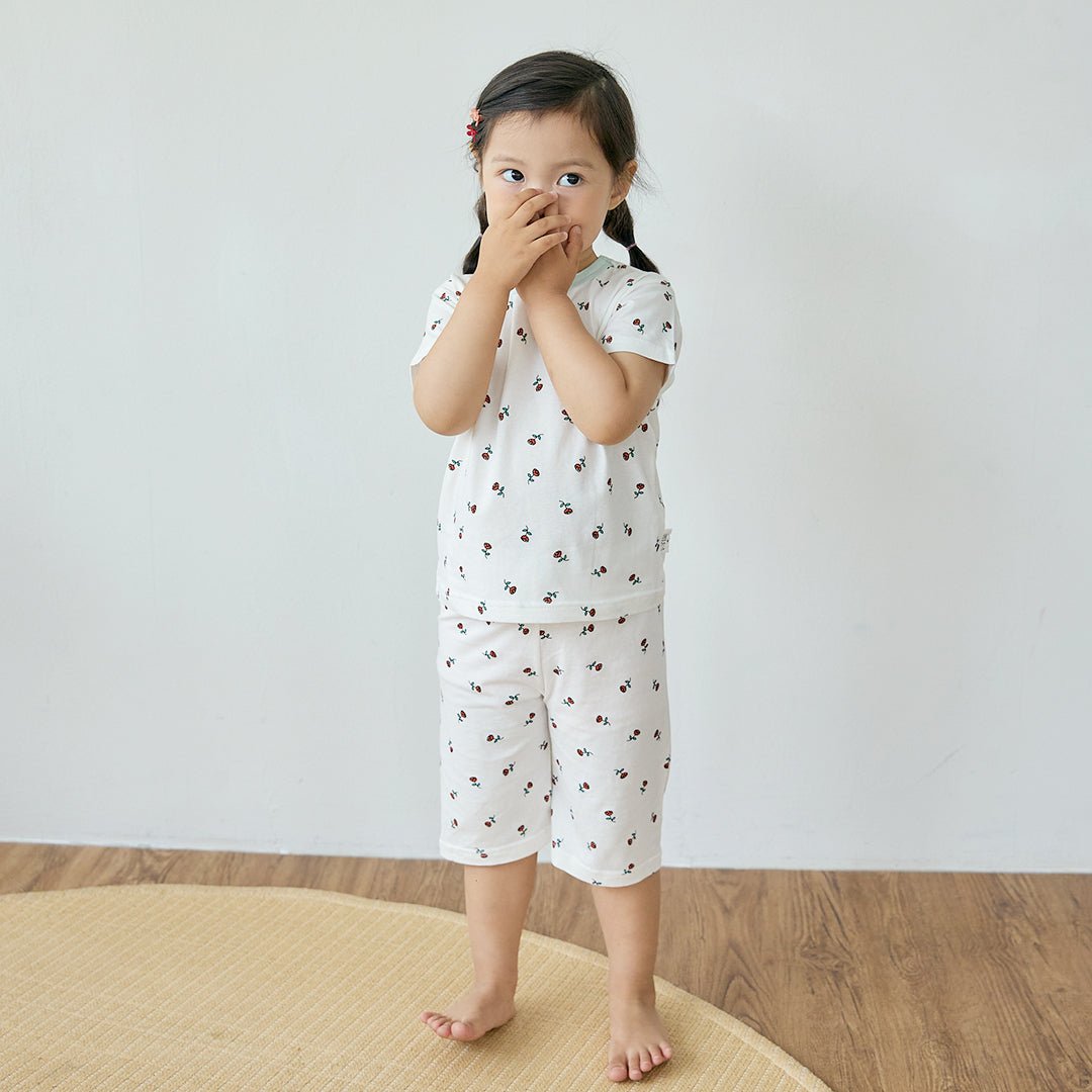 BabyRabbit Rose Short Sleeve & Crop Pants Set - Zezebaebae