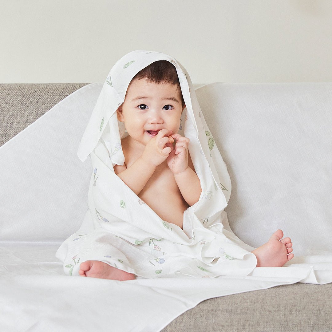 BambooBebe Signature Bath Towel/Swaddle/Cloth Diaper - Flower Buds 3 pack - Zezebaebae