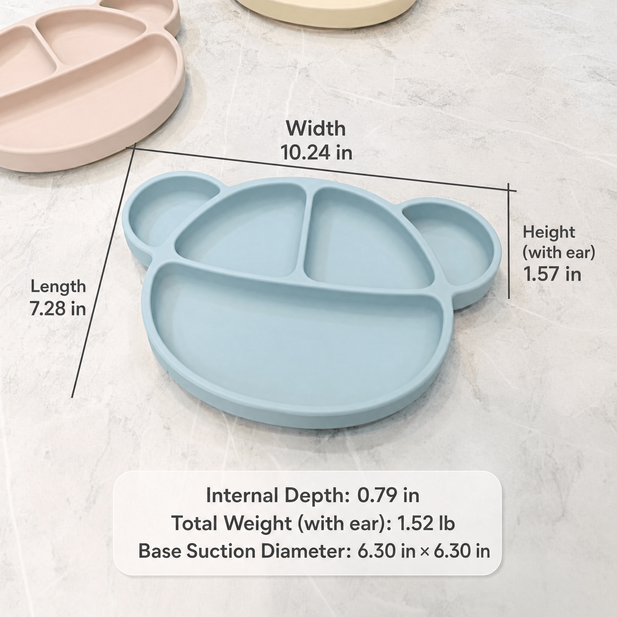 Grosmimi Little Silicone Suction Food Plate - Onzenna