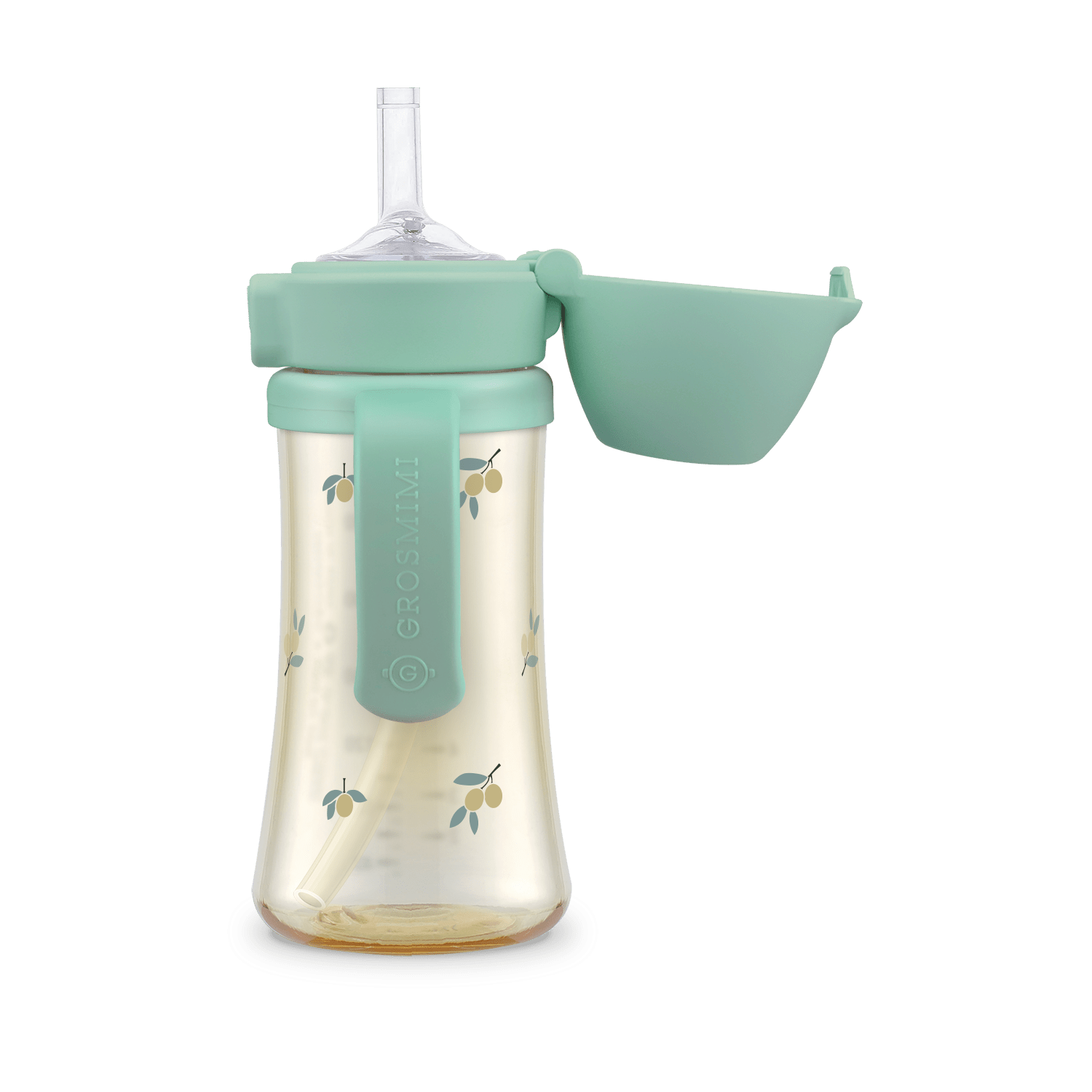 Grosmimi PPSU Straw Cup with Flip Top - 10oz (12 Months+) Stage 2 Straw - Onzenna