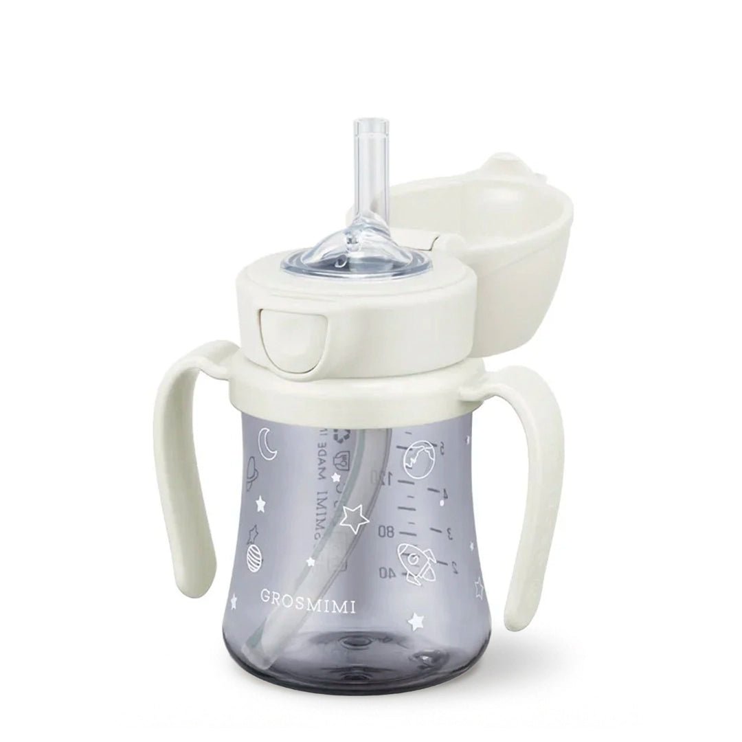 Grosmimi PPSU Straw Cup with Flip Top - 6oz (12 Months+) - Zezebaebae